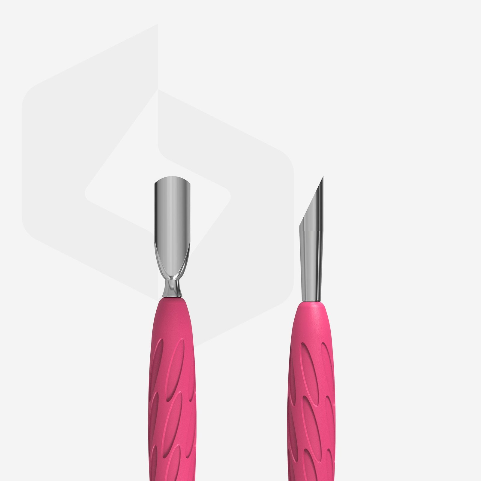 Manicure pusher Gummy with silicone handle UNIQ 10 TYPE 2 (rounded narrow and beveled pusher) - Image 6