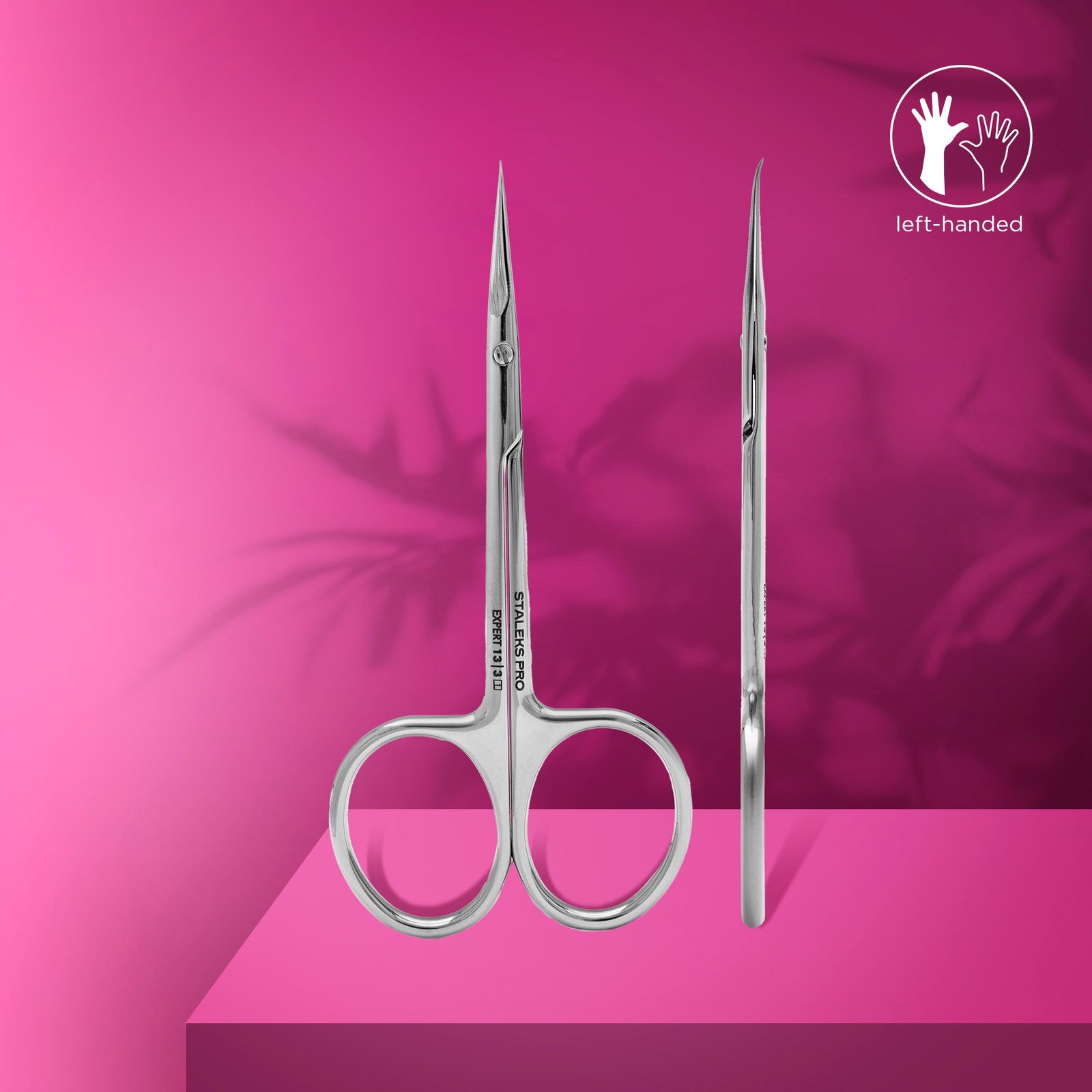 Professional cuticle scissors with hook for left-handed users EXPERT 13 TYPE 3 - Image 2