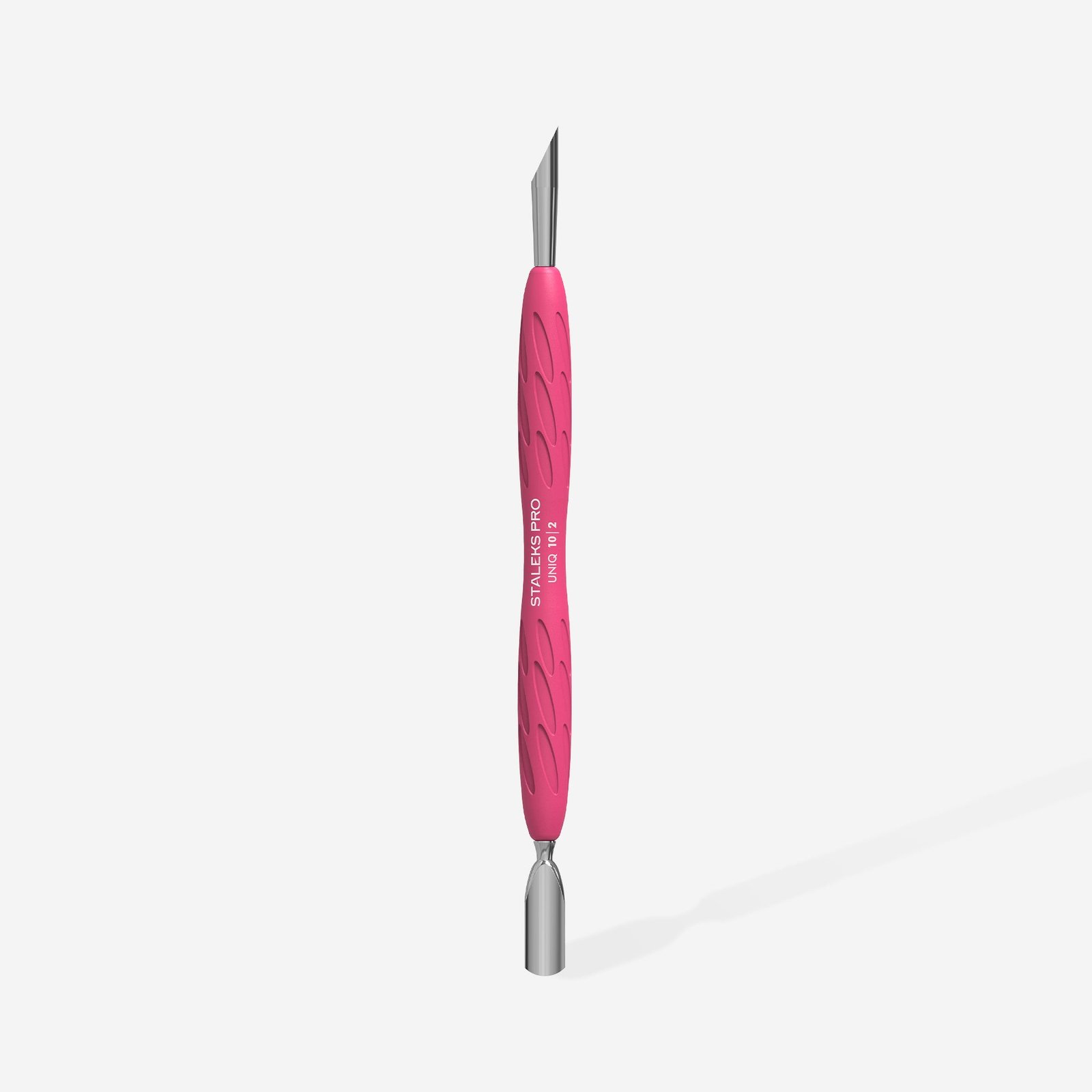 Manicure pusher Gummy with silicone handle UNIQ 10 TYPE 2 (rounded narrow and beveled pusher) - Image 7