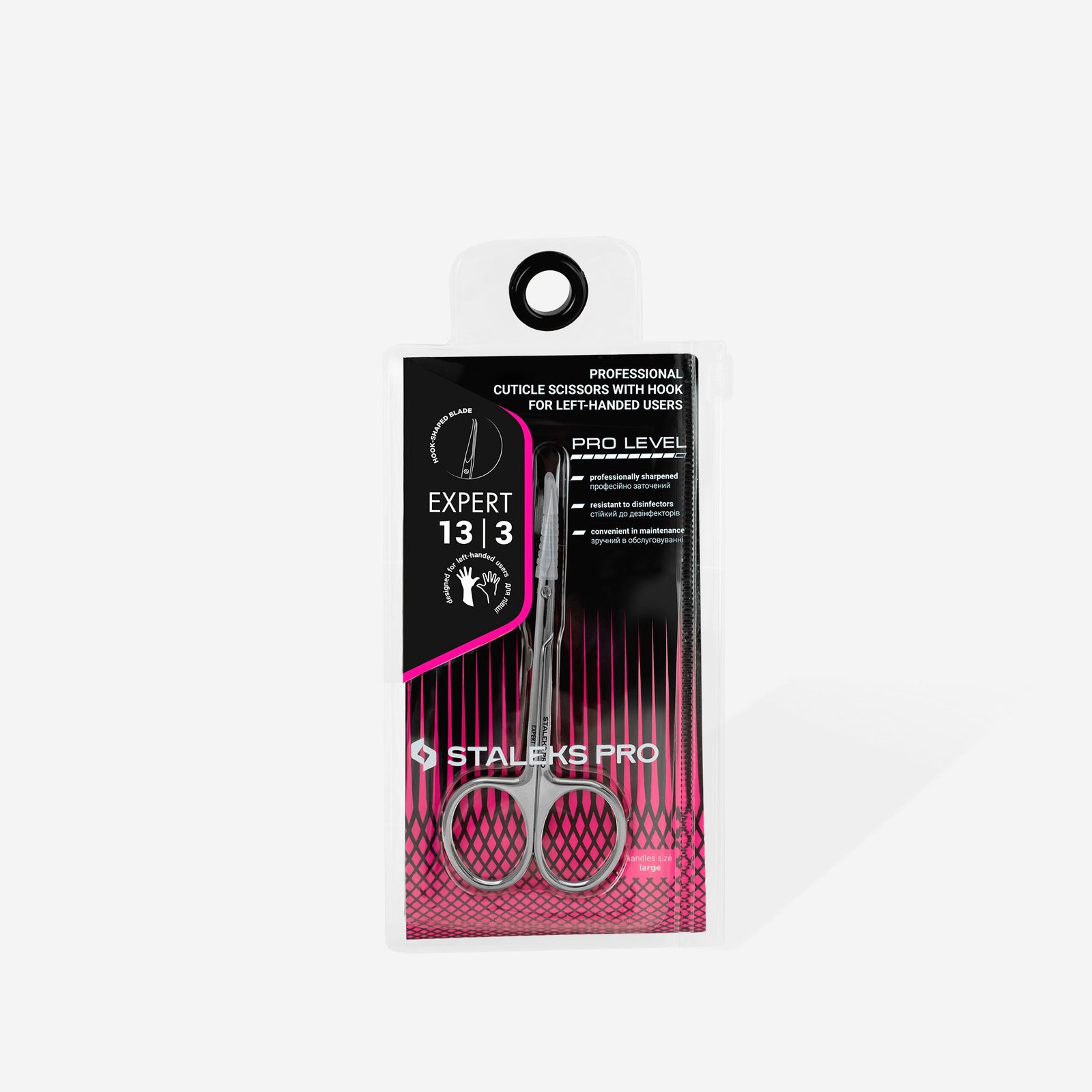 Professional cuticle scissors with hook for left-handed users EXPERT 13 TYPE 3 - Image 5